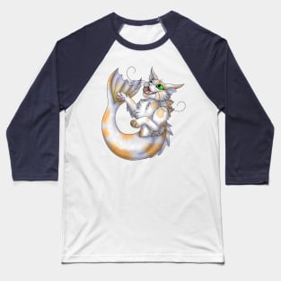 Purrmaid: Cream Bicolor Baseball T-Shirt